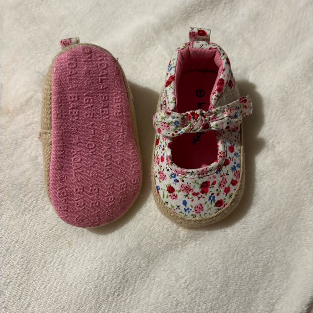 Floral Pink Baby Shoes - Picture 2 of 2